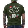 Santas Favorite Ho Christmas Santa Hat Xmas Pajamas Men's T-shirt Back Print