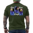 Skeleton Live Laugh Love Hat Christmas Men's T-shirt Back Print