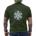 Snowflake Costume Winter Christmas Matching Men's T-shirt Back Print