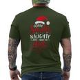 Sorry Santa Naughty Feels So Nice No Regrets Xmas Pajamas Men's T-shirt Back Print