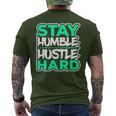 Stay Humble Hustle Hard Rap Lover Entrepreneur Christmas Men's T-shirt Back Print