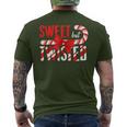 Sweet Twisted Christmas Candy Cane Men's T-shirt Back Print