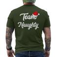 Team Naughty Nice Holiday Christmas Santa Men's T-shirt Back Print
