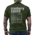 Thanksgiving Christmas Cranberry Sauce Nutritional Facts Men's T-shirt Back Print