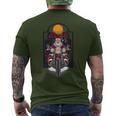 Vintage Santa Riding A Motorcycle Christmas Men's T-shirt Back Print