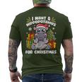 I Want A Hippopotamus For Christmas Hippo Christmas Men's T-shirt Back Print