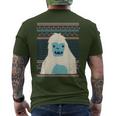Yeti Monster Bigfoot Sasquatch Snow-Beast Ugly Christmas Fun Men's T-shirt Back Print