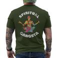 Yoga Christmas Idea Yoga Spiritual Gangsta Men's T-shirt Back Print