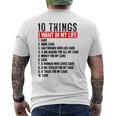 10 Things I Want In My Life Cars Car Lovers Men's T-shirt Back Print