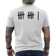 11Th Birthday Outfit 11 Years Old Tally Marks Anniversary Men's T-shirt Back Print