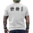 12Th Birthday Outfit 12 Years Old Tally Marks Anniversary Men's T-shirt Back Print