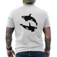 2 Orca Tshirts Mens Back Print T-shirt