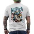 4Th Of July Patriotic Eagle July 4Th Usa Murica Men's T-shirt Back Print