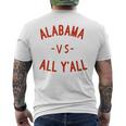 Alabama Vs All Yall With Crimson LettersMen's T-shirt Back Print