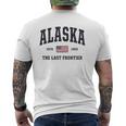 Alaska American Flag Veteran Military Usa Mens Back Print T-shirt