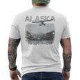 Alaska The Last Frontier With Float Plane Men's T-shirt Back Print