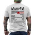 Albanian Dad Nutrition Facts Fathers Day Albanian Daddy Men's T-shirt Back Print