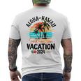 Aloha Hawaii 2024 Family Friends Group Vacation Matching Men's T-shirt Back Print