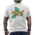 Aloha Hawaiian Sumer Vacation Tropical Flowers Hawaii Men's T-shirt Back Print