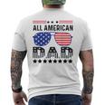 All American Dad 4Th Of July Father's Day Sunglasses Family Men's T-shirt Back Print