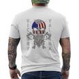 American Viking Victory Skull Flag Mens Back Print T-shirt