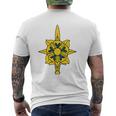 Army Military Intelligence Corps Branch Veteran Insignia Mens Back Print T-shirt