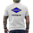 Army Ranger Ww2 Army Rangers Patch Veteran White Mens Back Print T-shirt