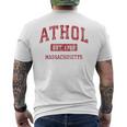 Athol Massachusetts Ma Vintage Sports Red Men's T-shirt Back Print