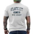 Atlantic City New Jersey Nj Vintage Sports Navy Print Mens Back Print T-shirt