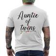 Auntie Of Twins Double Heart Pregnancy Announcement Men's T-shirt Back Print