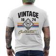 Authentic Vintage 1974 50Th Birthday For Men Men's T-shirt Back Print