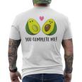 Avocado You Complete Me Vegan Partner Look Avocado T-Shirt mit Rückendruck