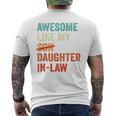 Awesome Like My Daughter-In-Law Retro Fathers Day Men's T-shirt Back Print