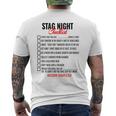 Bachelors Party Checklist Stag Do Party Games Men's T-shirt Back Print