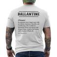 Ballantine Name Definition Customized Men's Men's T-shirt Back Print