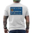 Bank Of Dad Happy Father's Day Love Your Financial Burden Mens Back Print T-shirt