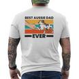 Best Aussie Papa Ever Australian Shepherd Dad Aussie Dad Mens Back Print T-shirt