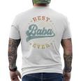 Best Baba Ever Father's Day Baba Vintage Emblem Men's T-shirt Back Print