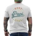 Best Papi Ever Father's Day Papi Vintage Emblem Men's T-shirt Back Print