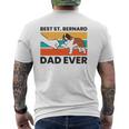 Best Saint Bernard Dad Ever St Bernard Mens Back Print T-shirt