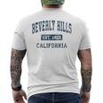 Beverly Hills California Ca Vintage Sports Navy Print Men's T-shirt Back Print