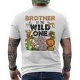 Brother Of The Wild One Birthday 1St Safari Jungle Family Men's T-shirt Back Print
