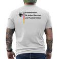 Bundesinstitut Für Lecker Bierchen Und Fussball-Liebe Bier T-Shirt mit Rückendruck