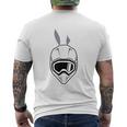 Bunny Ears Bike Helmet Happy Easter Men's T-shirt Back Print