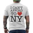 I Can't Afford To Love New York Men's T-shirt Back Print