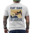 Cat Dad-Happy Father's Day To My Amazing Daddy Mens Back Print T-shirt
