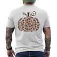 Cheetah Print Pumpkin Animal Print Pumpkin Men's T-shirt Back Print