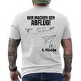 Children's Wir Machen Den Abflug 5 Klasse Graduation Primary 80 T-Shirt mit Rückendruck