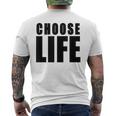 Choose Life Grandes Lettres Noires En Gras Style Rétro Années 80 T-shirt imprimé au dos
