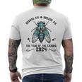 Cicada Lover Brood Xix Brood Xiii Year Of The Cicada 2024 Men's T-shirt Back Print